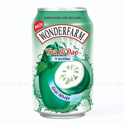 Trà Bí Đao Ít Đường Wonderfarm Lon 310ml