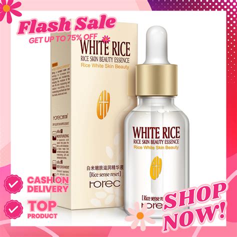 Original Rorec White Rice Skin Beauty Essence Face Whitening Firming