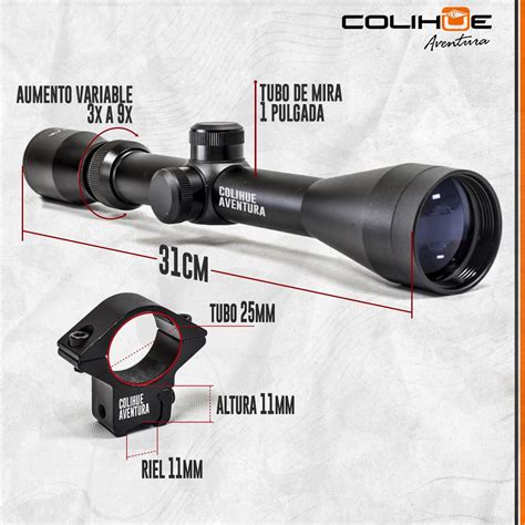 Combo Fox M25 Cal 6 35mm Inflador 300bar Mira 3 9x40 Colihue Aventura