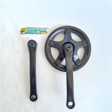 Jual Crank Sepeda Gigi 36T Arm 165mm Gir Piringan MTB Mini Depan Besi