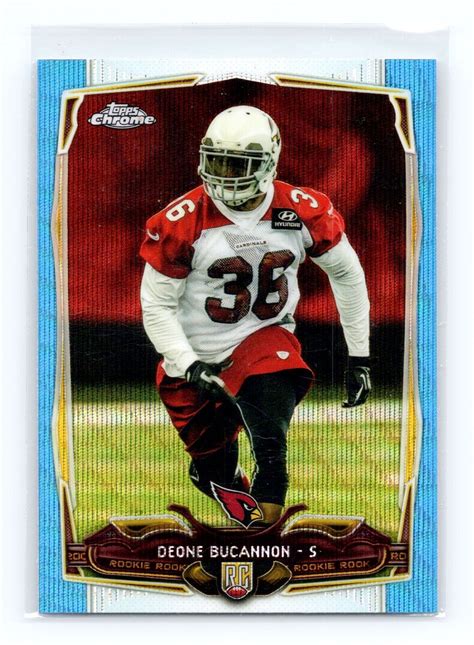 Topps Chrome Deone Bucannon Blue Wave Refractor Rc Rookie Ebay