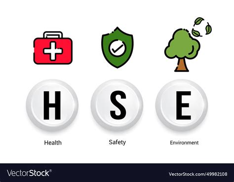 Hse Concept Health Safety Environment Acronym Vector Image