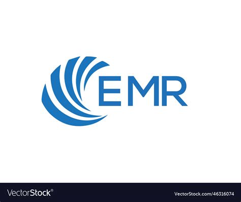 Emr letter logo design on white background Vector Image