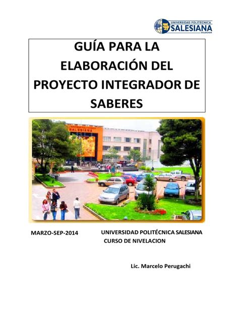 Pdf Gu A Para La Elaboracion Del Proyecto Integrador De Saberes