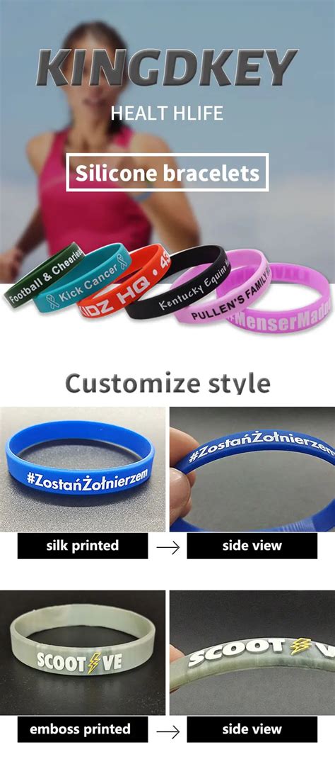 Custom Bar Code Id Wristbands Qr Code Silicone Bracelet For Advertising ...