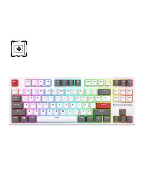 RK R Wired TKL RGB Hot Swappable White Brown I Tech PH
