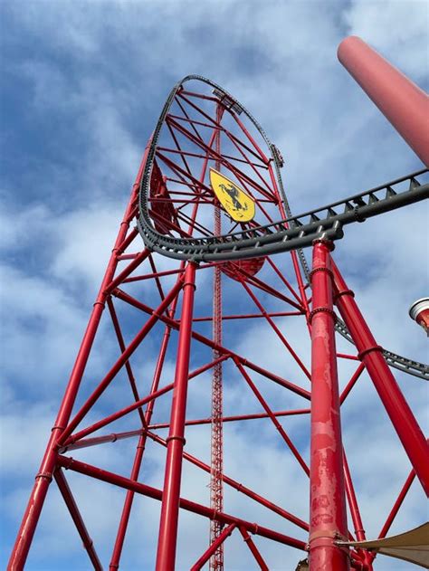 Red Force Roller Coaster at Ferrari Land in Catalonia, Spain · Free ...