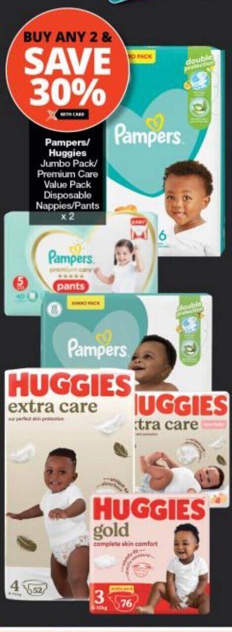 Pampers Huggies Jumbo Pack Value Pack Disposable Nappies Pants X2