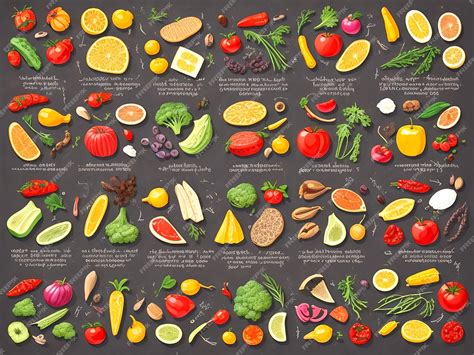 Premium Vector Vector Educational Group Of Foods Containing