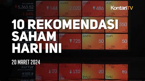 Tengah Pekan Ada Sepuluh Emiten Yang Bisa Menjadi Rekomendasi Saham