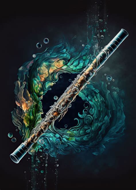 colorful flute poster picture metal print paint  childs space