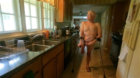 Naked Polio Amputee Cripple Makes Coffee ThisVid