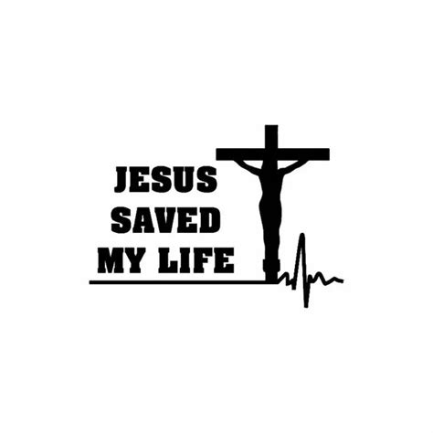 YJZT 17.8CM*12.6CM JESUS SAVED MY LIFE Vinyl Car Motorcycle Sticker ...