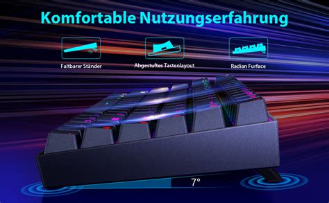 Redragon Mechanische Gaming Tastatur RGB 75 Mechanische Tastatur Mit Hot Swappable Rote Linear