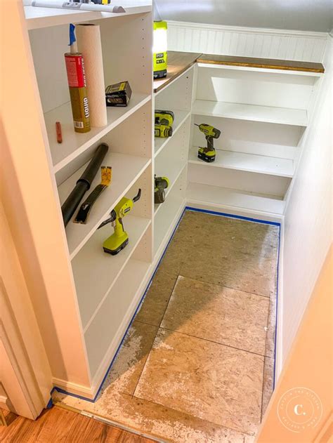 DIY Under Stairs Closet Pantry Conversion With IKEA Bookshelves Under