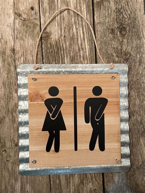 Funny Farmhouse Restroom Sign - Etsy