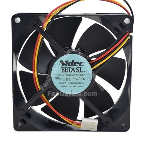 Nidec D09A 48TS1 DC 48V 0 09A 2 Wires 3 Wires Axial Cooling Fan