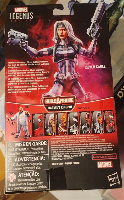 Silver Sable Marvel Legends Series Figure W Kingpin Baf New Free