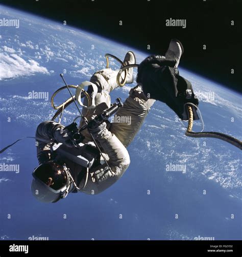 GEMINI 4: SPACEWALK, 1965. /nAstronaut Edward H. White II performing a ...