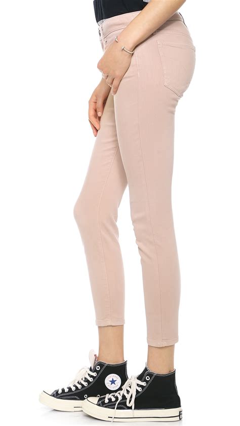 Lyst Joe S Jeans Highwater Skinny Jeans Nude In Natural