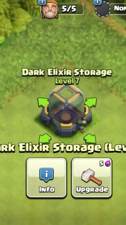 1 Level Dark Elixir Storage To Max Level Evolution Animation Clash Of Clans Shorts Youtube