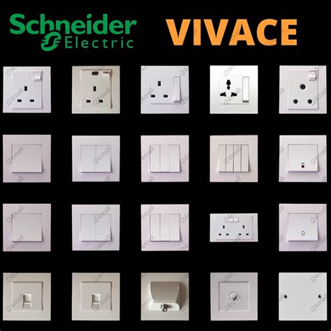 Schneider Vivace Switch Socket 13a15a1gang 20a1gang Bell1gang2gang 250v 3pin Shopee Malaysia