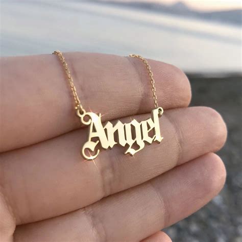 Custom Name Necklace By Sunecklace Dainty Name Necklace Etsy