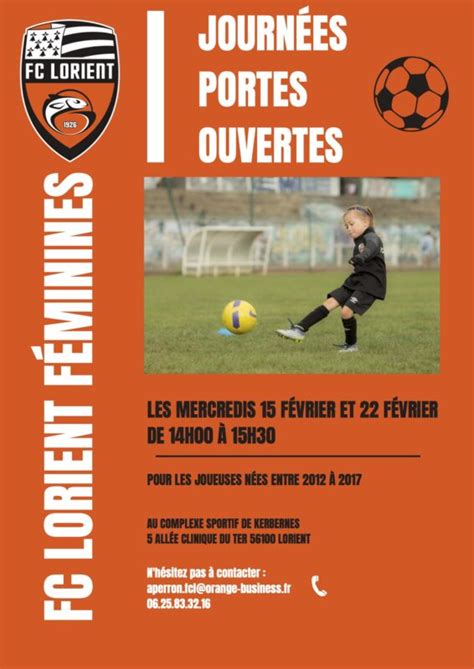 Section féminine Journées portes ouvertes les 15 et 22 février FC