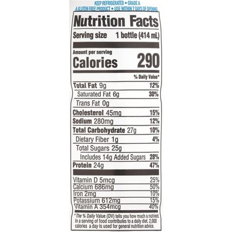 Darigold Chocolate Milk Nutrition Facts Blog Dandk