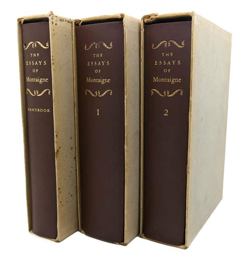 THE ESSAYS OF M DE MONTAIGNE IN 3 VOLUMES COMPLETE Michel De