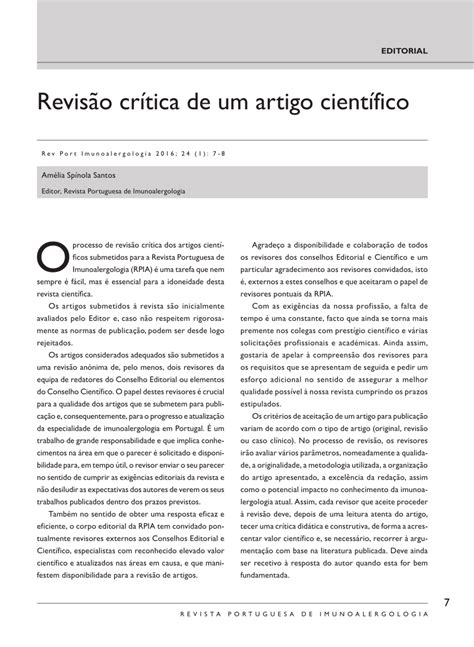 PDF Revisão crítica de um artigo científico