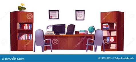 Office Interior of School Principal or Guidance Stock Vector ...