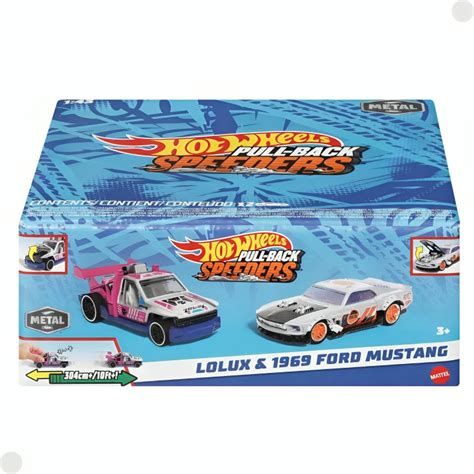 Carrinho Hot Wheels Pull Back Lolux Ford Mustang Hpr Mattel Shopee Brasil
