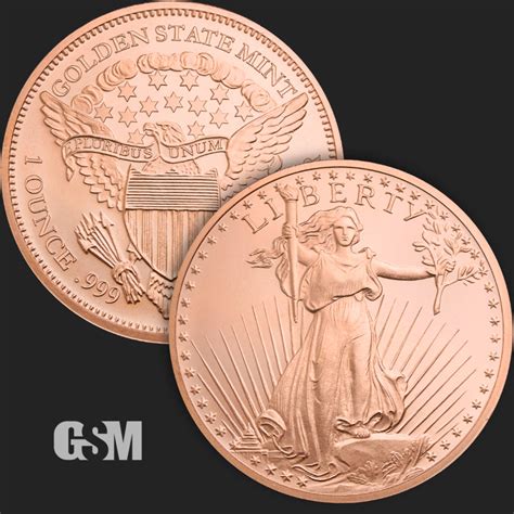 Saint Gaudens 1 Oz Copper Round 1 Oz Copper Coin