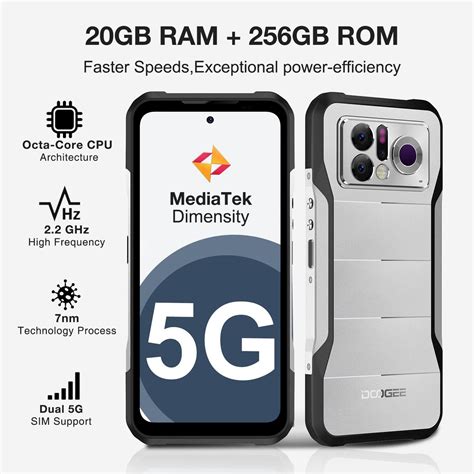 DOOGEE V20 PRO Smartphone resistente 5G 2023 cámara térmica 1440 x