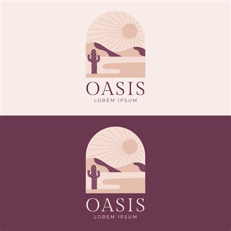 Free Vector | Flat design oasis logo design