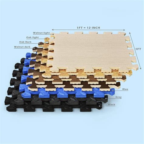 Yes4All Interlocking Exercise Foam Mats with Border Interlocking Floor ...