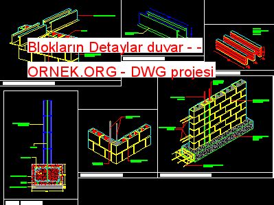 Proje Sitesi Bloklar N Detaylar Duvar Autocad Projesi