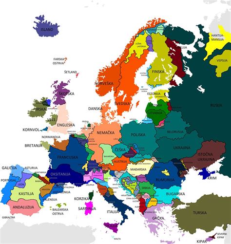 Future Map Of Europe – Map Vector