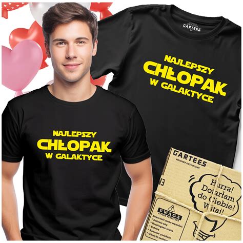 KOSZULKA MĘSKA NAJLEPSZY CHŁOPAK W GALAKTYCE TSHIRT Z NADRUKIEM