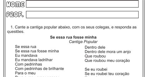 Texto Se Essa Rua Fosse Minha Interpretação Texto Exemplo