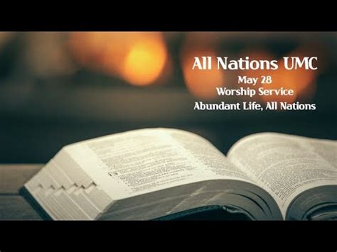 All Nations UMC English Ministry Sunday Worship May 28 YouTube