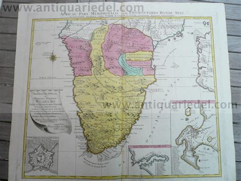 Engraved Coppermap Africae Pars Meridionalis Cum Promontorio Bonae