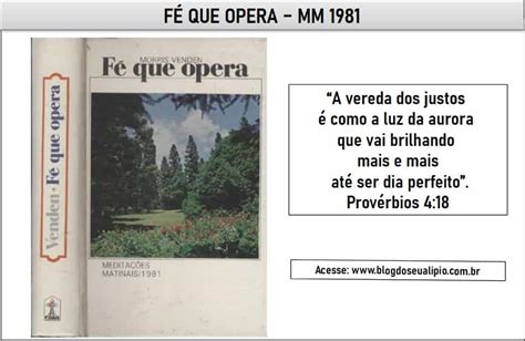 FÉ QUE OPERA MM 1981 Blog do Seu Alipio