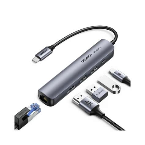 Ugreen Usb C Multifunction Adapter 5 In 1 Cm418 Usb C To 2usb 30