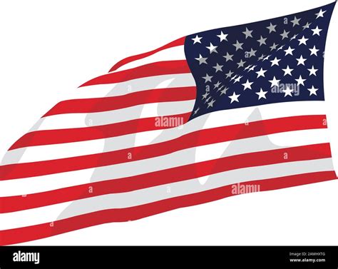 Usaus Waving Flag Vector Realistic Stock Vector Image And Art Alamy