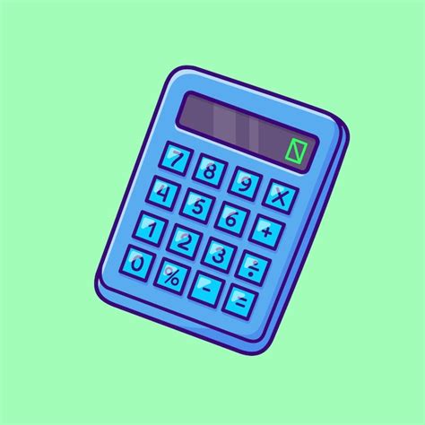 Calculadora vector de dibujos animados flotante icono de ilustración