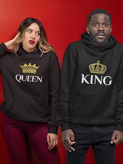 Matching Couple Hoodies King And Queen