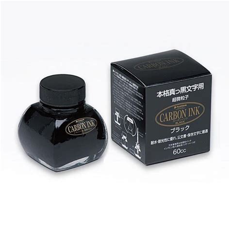 Platinum Carbon Black Ink Bottle 60ml Midoco Art And Office Supplies