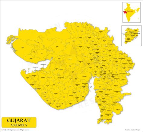 Gujarat Assembly Constituency Map, List of Gujarat Vidhan Sabha Seats